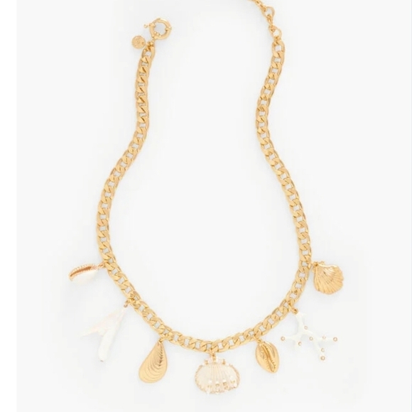 🔹House Of Harlow🔹️ 1960 Gold Charm 18" Natural Shell Freshwater Pearl Necklace - Picture 6 of 13